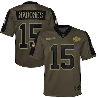 youth nike patrick mahomes olive kansas city chiefs 2021 sa